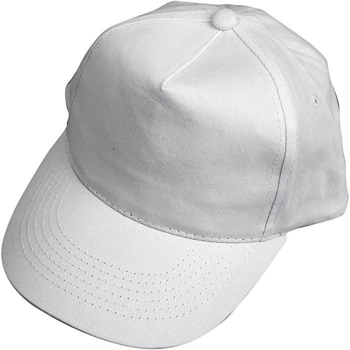 Casquette, dim. 49,5-56 cm, blanc, 12 pièce/ 1 Pq.