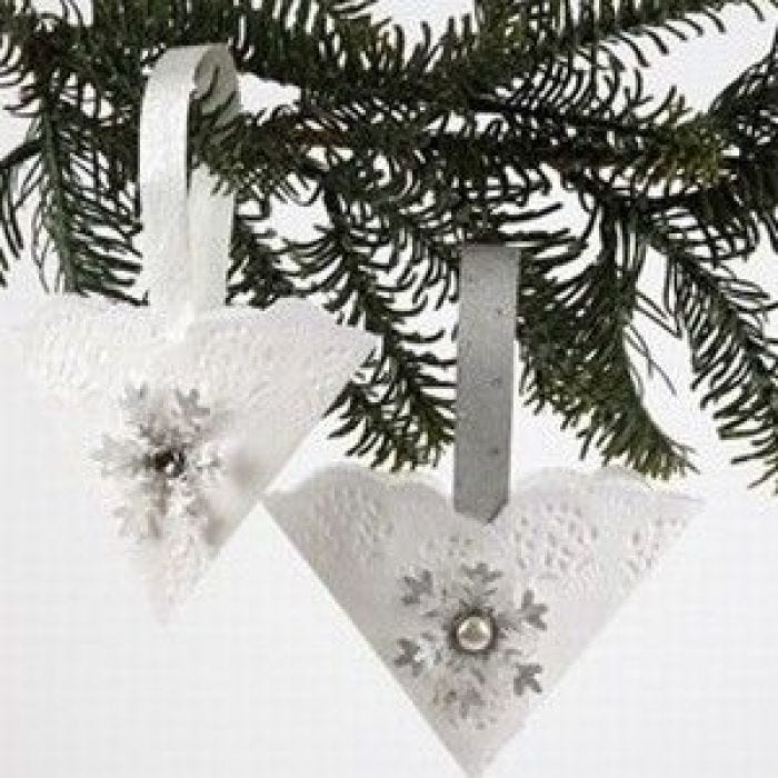 Baskets, decorated with punched out Snowflakes
