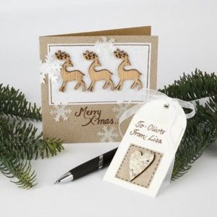 A Card with Reindeer