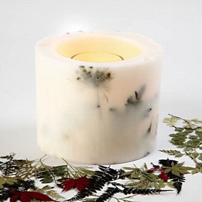 Make candles with flowers