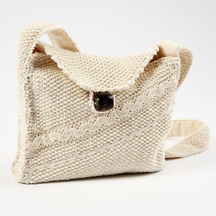 Moss stitched bag
