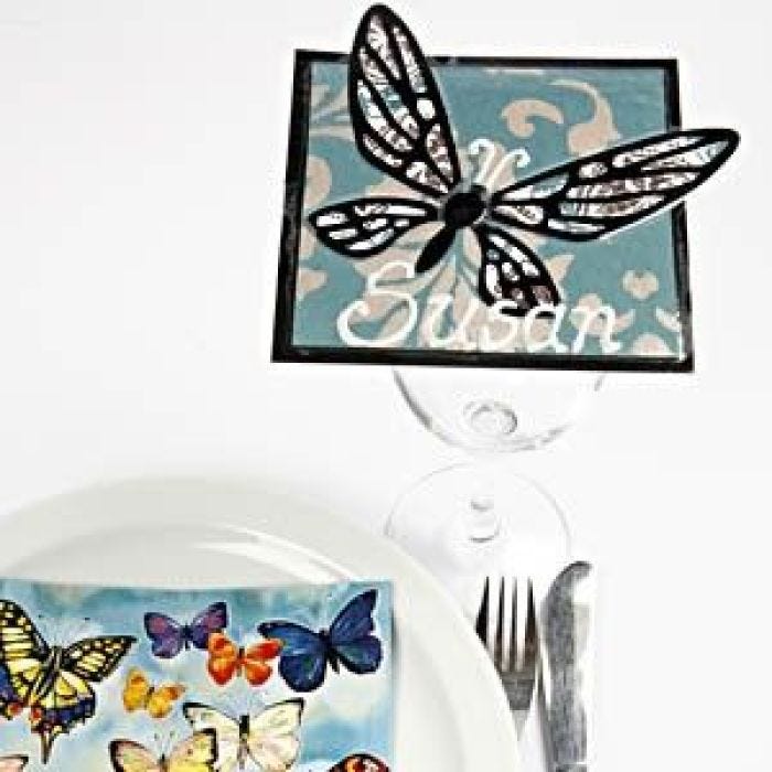 Laminated butterfly place cards
