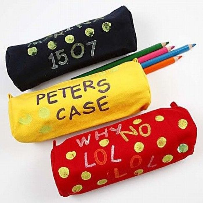 Pencil Cases with Stamp Printing