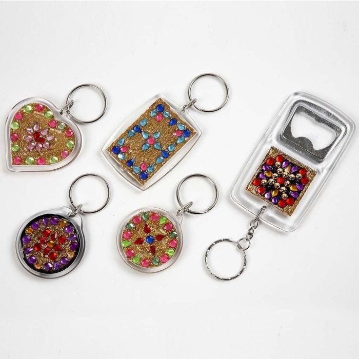 Key Rings and a Bottle Opener with Rhinestones