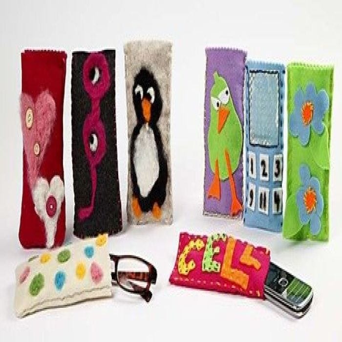 Felt Cases for Glasses and Mobile Phones