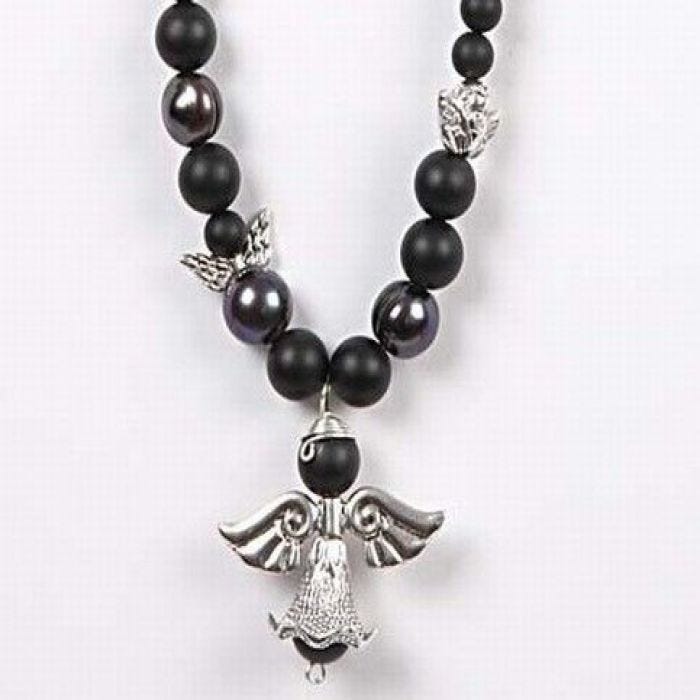 A Necklace with Angels and Agate