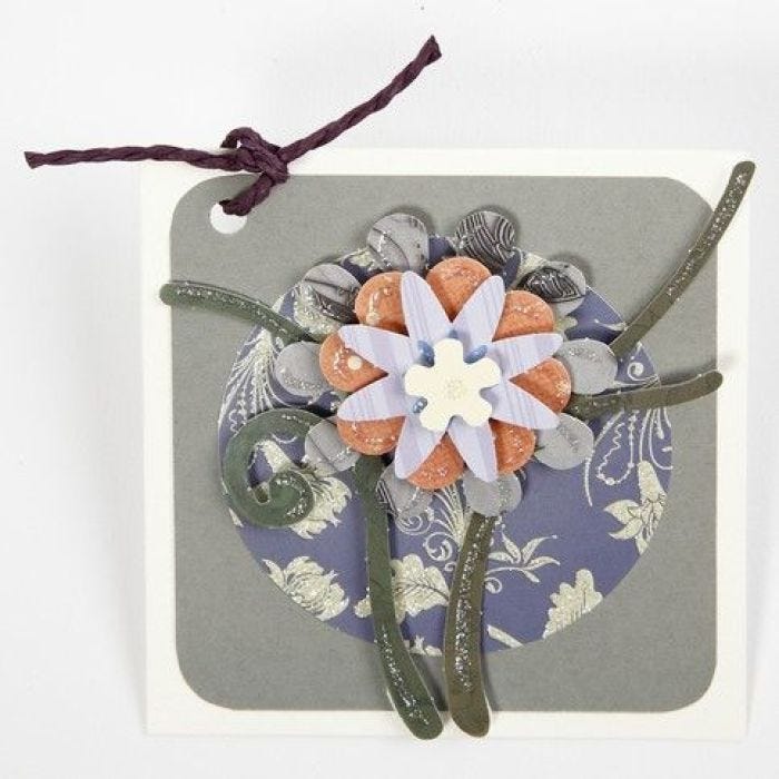 A 3D Greeting Card with a Flower