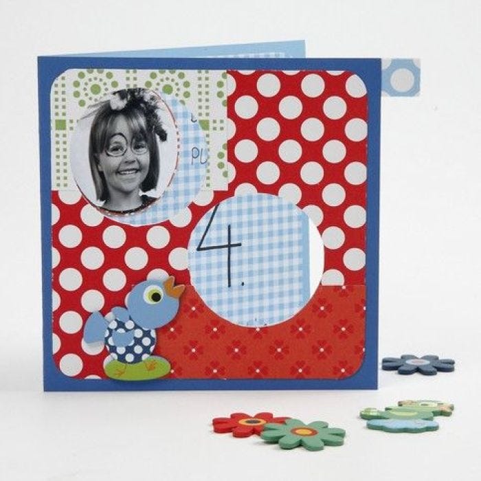 A Greeting Card with Circle Holes