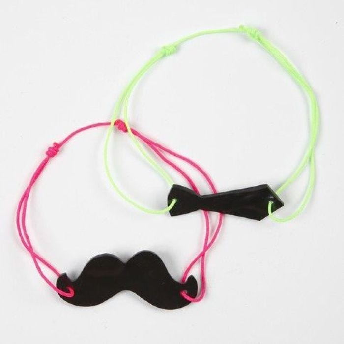 A Neon-Coloured Macramé Cord with Shrink Plastic Sheet