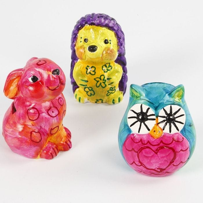 Terracotta spaarpot met A-Color Glasverf