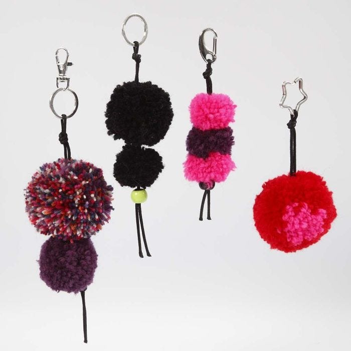 Sleutelhangers met Pompoms