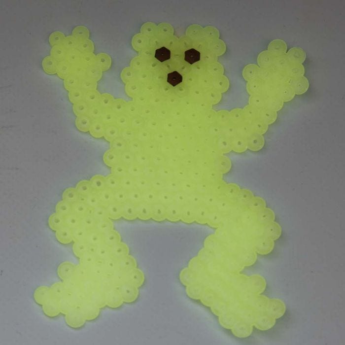 A Figure made from luminous Nabbi Fuse Beads