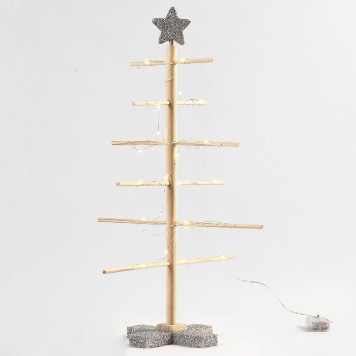 Kerstboom met zilver glitter