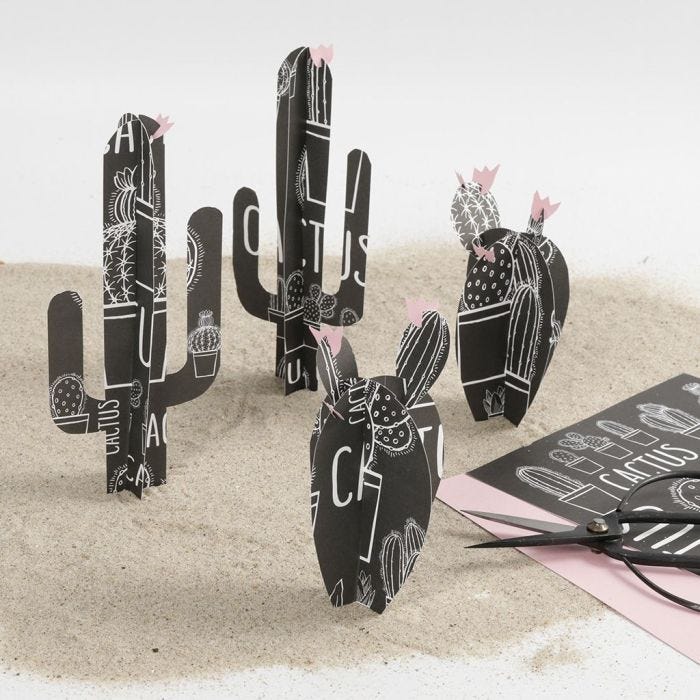 Cactus gemaakt van Vivi Gade Design papier