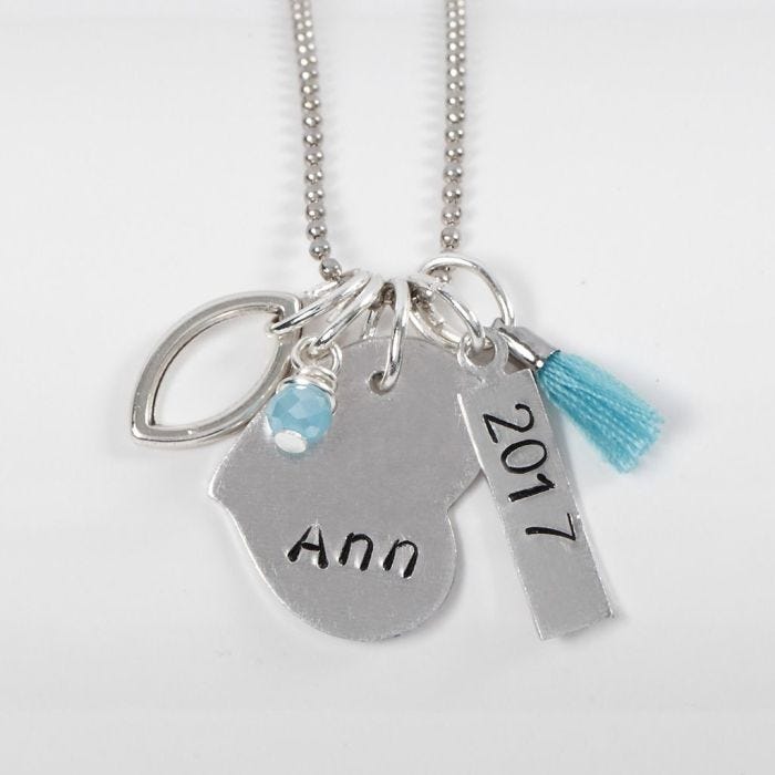 A Jewellery Tag with Text and Date