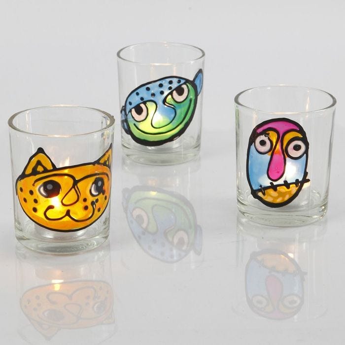 Candle Holders with Window Color