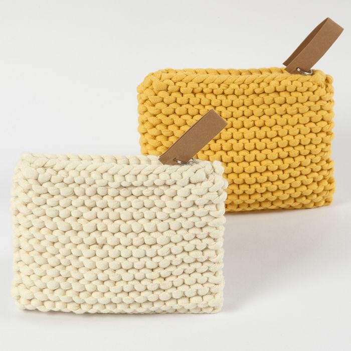 A Purse made from Cotton Tube Yarn