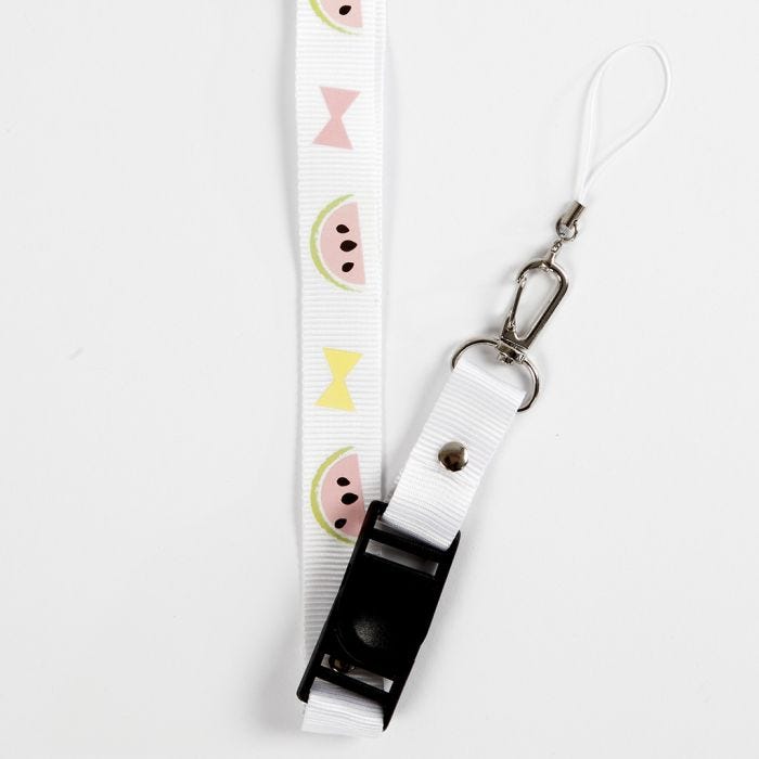 A Key Strap decorated with Rub-on Stickers