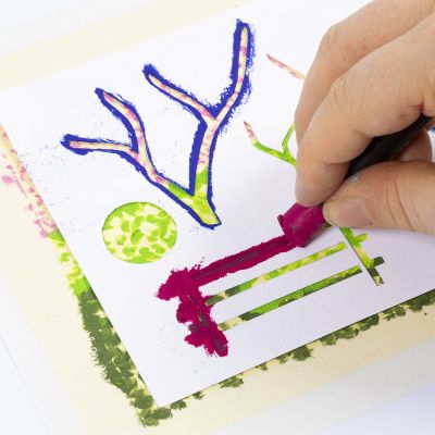 Zo gebruikt u sjablonen om details te maken met oliepastels