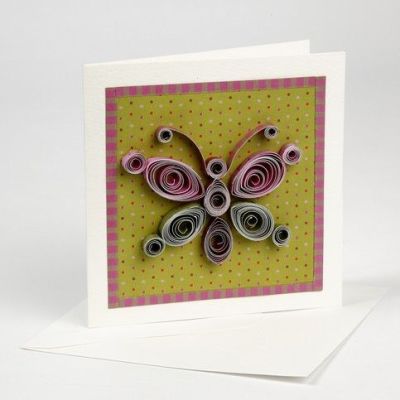 Quilling op een kaart