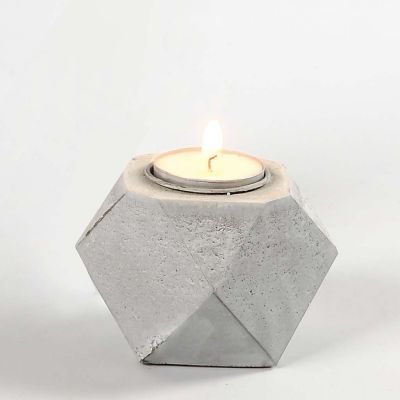 Lage waxinelichthouder van Concrete Craft betonmix