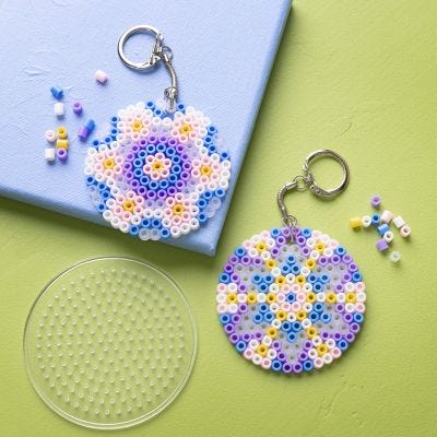 Porte-clés zen faits avec des perles à repasser