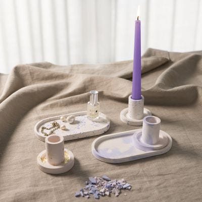 Kit de démarrage DIY : Apprenez à mouler des plateaux et des bougeoirs en résine