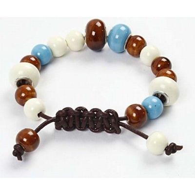 A Bracelet with Ceramic Beads