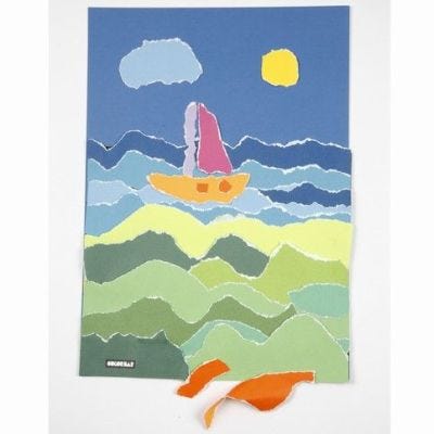 Un collage en papier de Color Bar