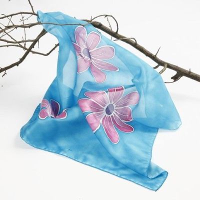 Peinture sur soie fixée au fer à repasser