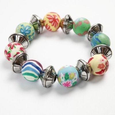 A Bracelet with Clay Beads