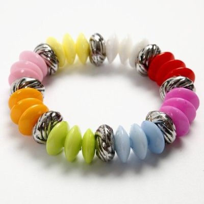 A Bracelet with Plastic Beads