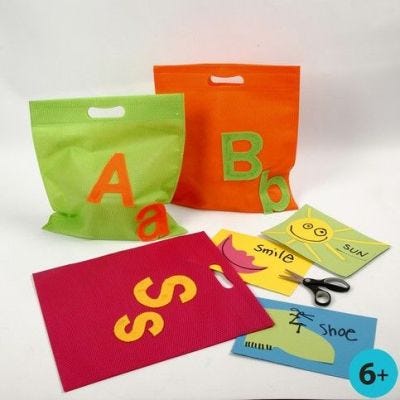 A Multi Bag with Felt Letters