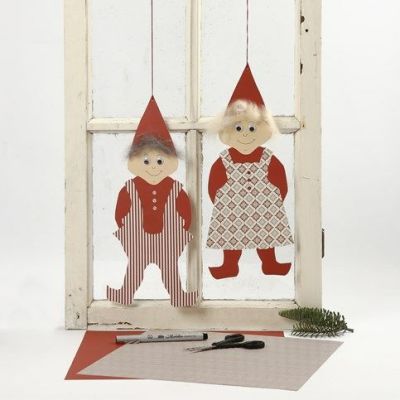 Kartonnen kerstkabouters