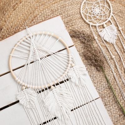 Un attrape-rêves en macramé fait maison