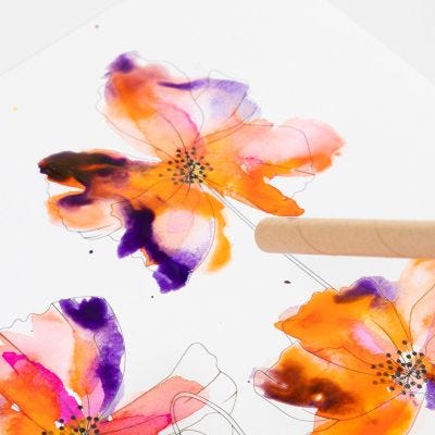 Comment créer des effets d’aquarelle avec un tube de soufflage