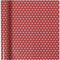 Inpakpapier, trommel, B: 70 cm, 80 gr, rood, wit, 4 m/ 1 rol