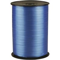 Cadeaulint, B: 10 mm, glossy, blauw, 250 m/ 1 rol