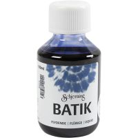 Batikverf, brilliant blauw, 100 ml/ 1 fles