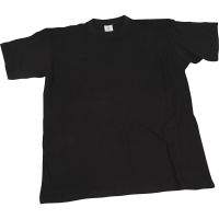 T-shirts, B: 59 cm, afm X-large , ronde hals, zwart, 1 stuk