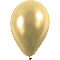 Ballons, rond, d 23 cm, or, 8 pièce/ 1 Pq.