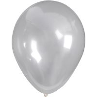 Ballonnen, rond, d 23 cm, transparant, 10 stuk/ 1 doos