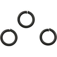 Ringen, afm 7 mm, dikte 1 mm, zwart, 50 stuk/ 1 doos