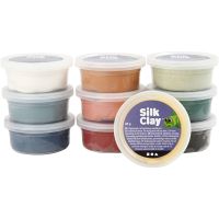Silk Clay®, pastelkleuren, 10x40 gr/ 1 doos