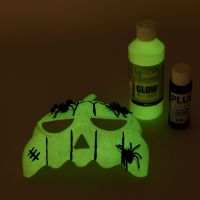 A Mask painted with luminescent Paint
