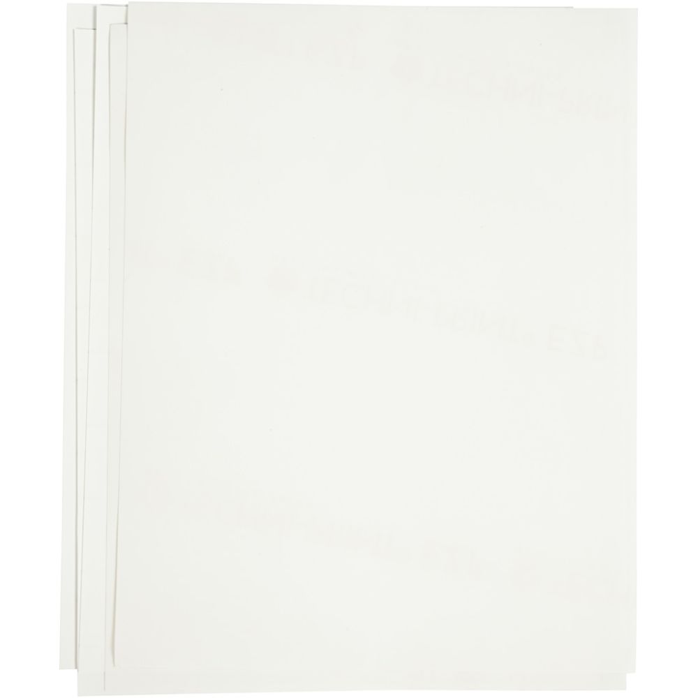 Feuille de papier transfert, 21,5x28 cm, pour textiles clairs et foncés, blanc, 12 flles/ 1 Pq.