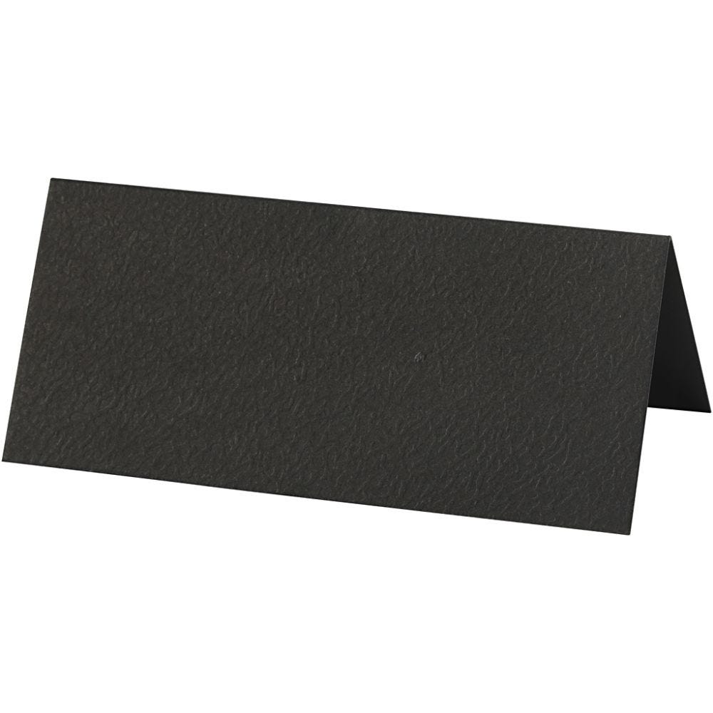 Marque-places, dim. 9x4 cm, 220 gr, noir, 10 pièce/ 1 Pq.