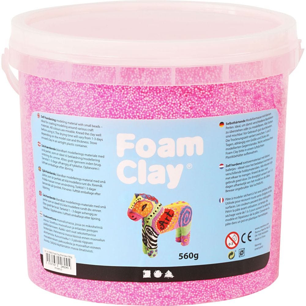 Foam Clay®, rose néon, 560 gr/ 1 seau