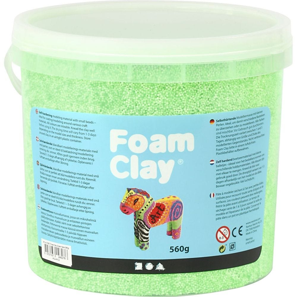 Foam Clay®, vert néon, 560 gr/ 1 seau