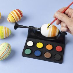Eieren schilderen, L: 16,5 cm, zwart, 1 set